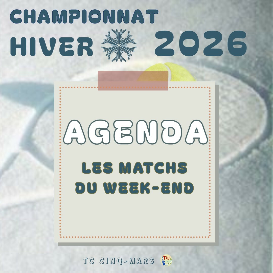 🎾 CHAMPIONNAT HIVER 2026 ❄️
