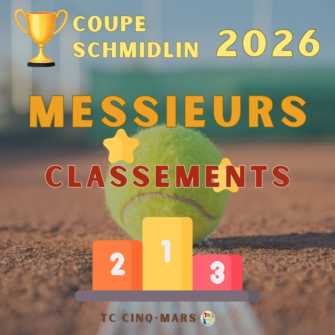 🎾 Coupe SCHMIDLIN 2026 🏆