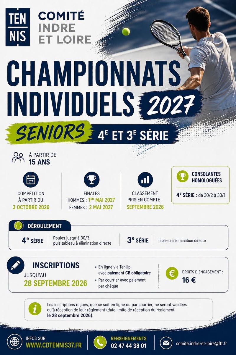 Championnats individuels SENIORS 2027