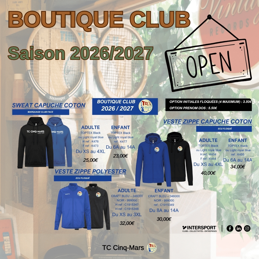 🏫 Boutique du club