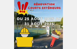 RÉNOVATION COURTS EXTÉRIEURS  🛠️