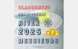 🎾 CHAMPIONNAT HIVER 2026 ❄️