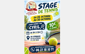 🎾 STAGE TENNIS Automne 2026 🍁