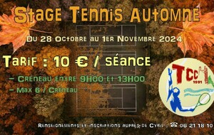 🎾 Stage Tennis Automne 2024 🍁