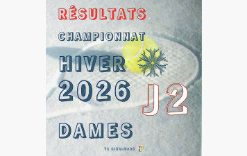 🎾 CHAMPIONNAT HIVER 2026 ❄️