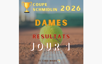 🎾 Coupe SCHMIDLIN 2026 🏆