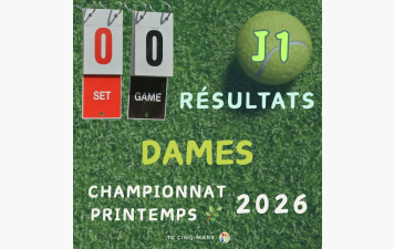 🎾 Championnat Printemps 2026 🌿
