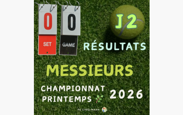 🎾 Championnat Printemps 2026 🌿