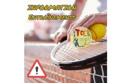 INFORMATION ENTRAINEMENTS 🎾