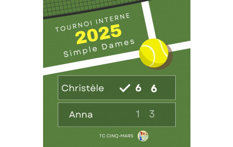 Tournoi interne 2025 🎾