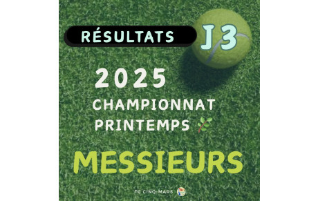 🎾 Championnat Printemps 2025 🌿