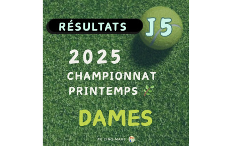 🎾 Championnat Printemps 2025 🌿