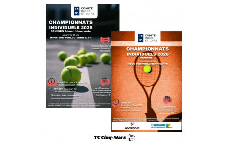 CHAMPIONNATS INDIVIDUELS SENIORS ET SENIORS + 2026🎾