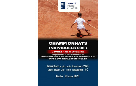 Championnats individuels Jeunes 2026 🎾