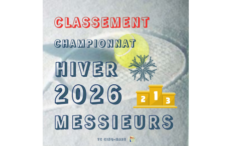 🎾 CHAMPIONNAT HIVER 2026 ❄️