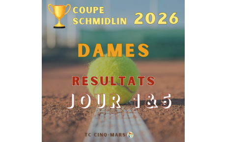 🎾 Coupe SCHMIDLIN 2026 🏆